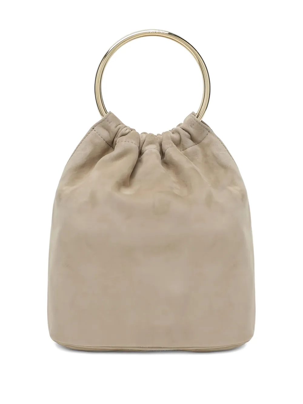 Prada Bucket-tas met handvat met ring Beige