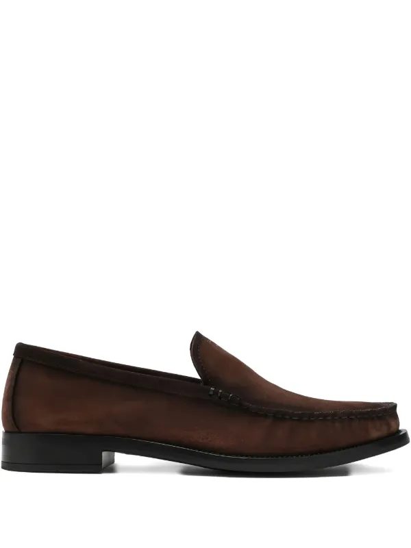 Prada Logo-detail Loafers in Brown