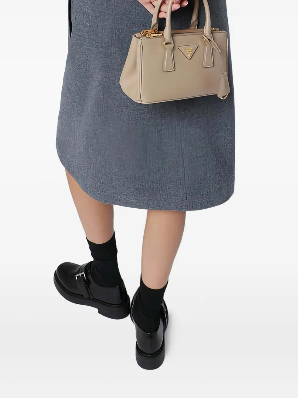 Prada Gallerina mini-tas Beige