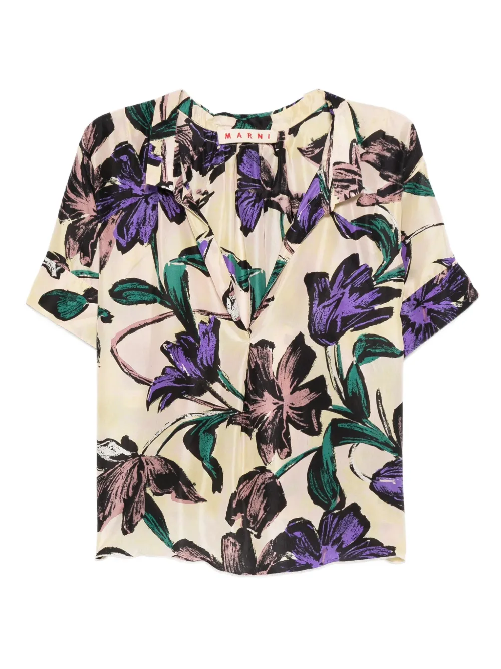 Marni Pre-Owned 2000s Bluse mit floralem Print | Nude | Image 1
