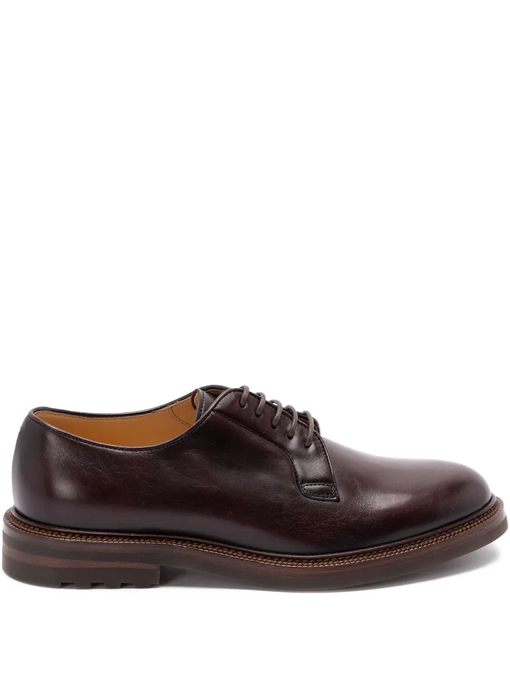 Brunello Cucinelli Leren veterschoenen Bruin