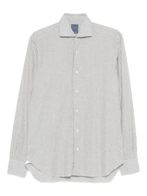 Barba gingham-pattern button-up shirt