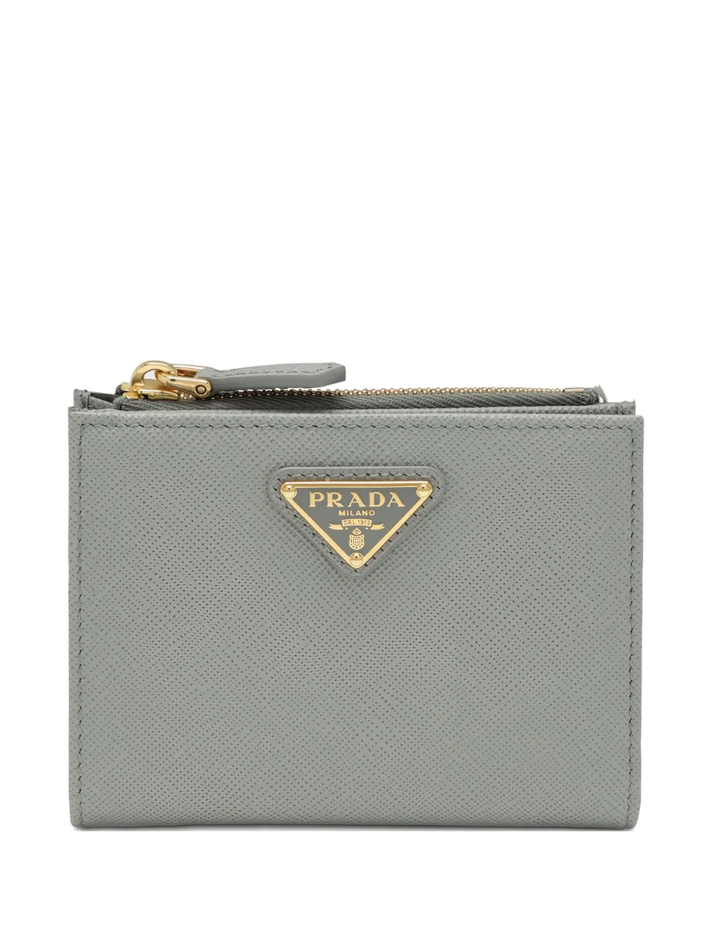 Prada Portafoglio piccolo in pelle Saffiano - Grigio