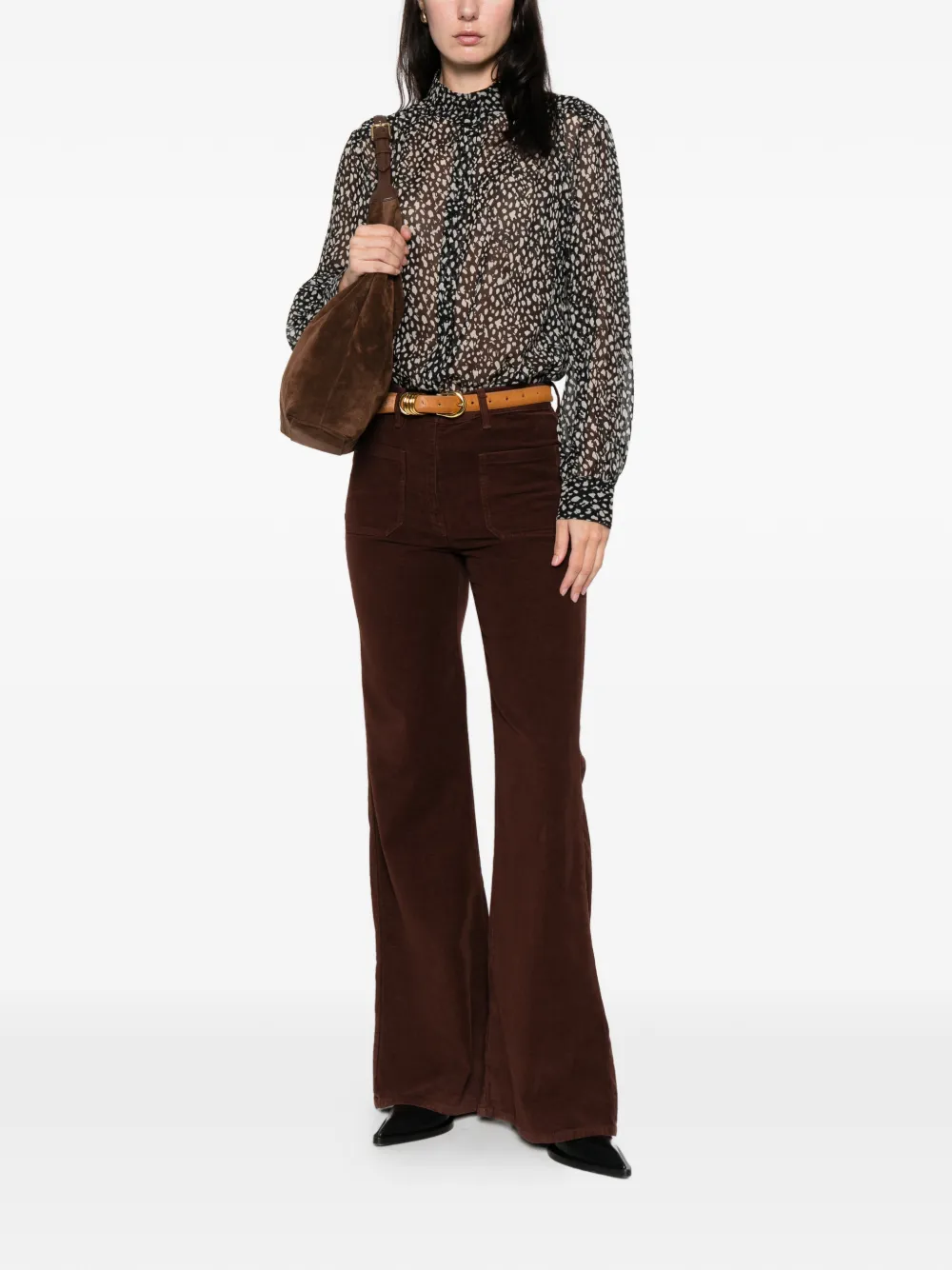 Nili Lotan long-sleeve blouse - Zwart