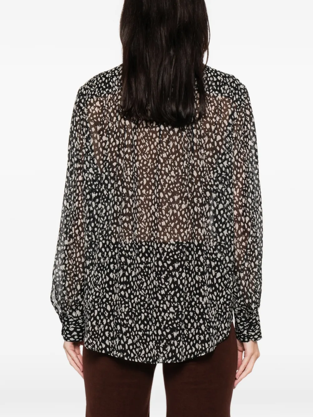 Nili Lotan Long-sleeve Blouse In Black