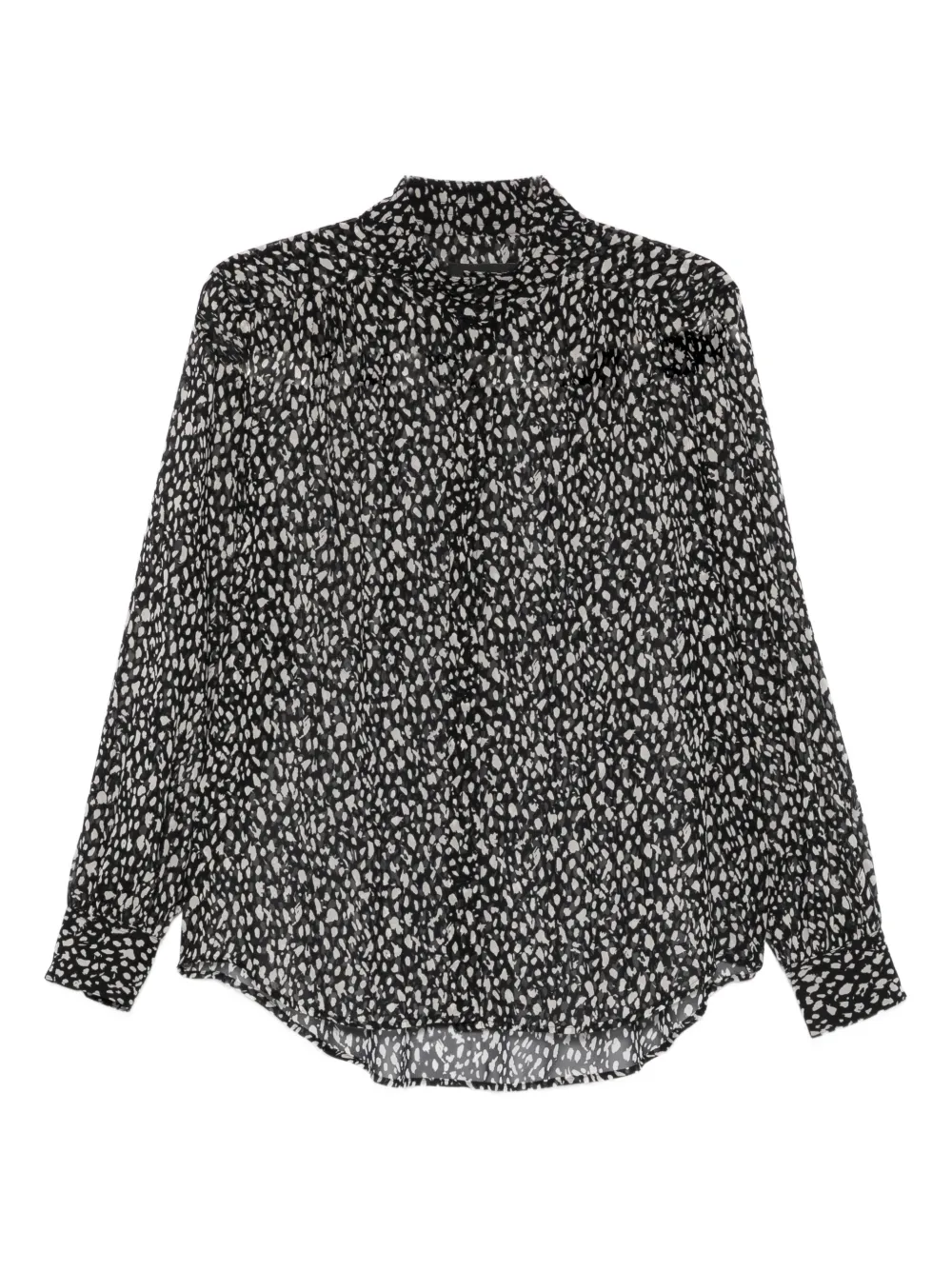 Nili Lotan Long-sleeve Blouse In Black