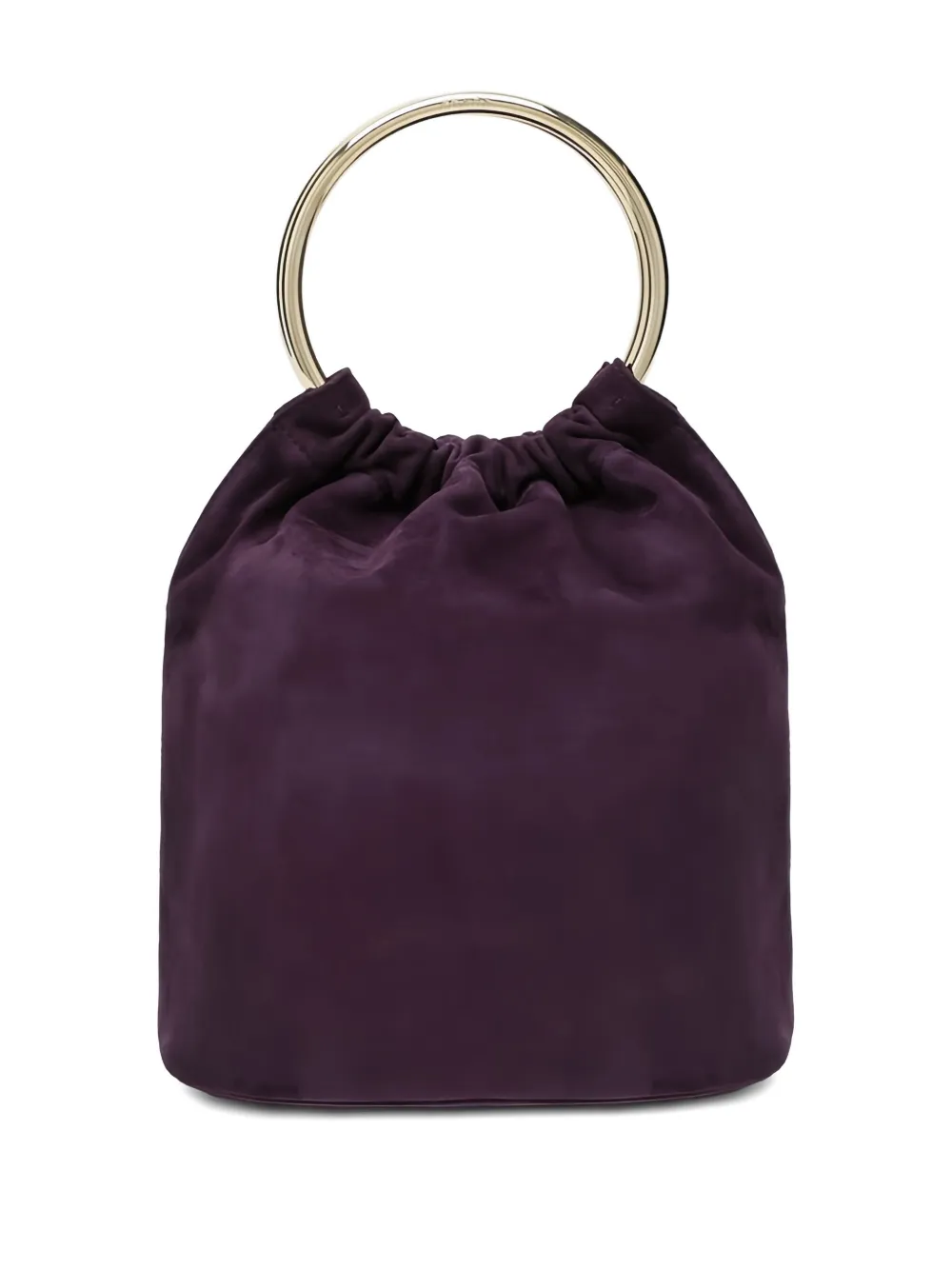 Prada Medium suède bucket-tas met handvat met ring - Paars