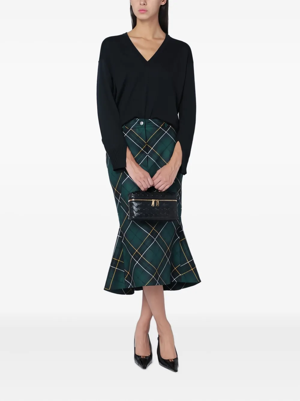 Roberto Collina V-neck Long Sweater In Multi