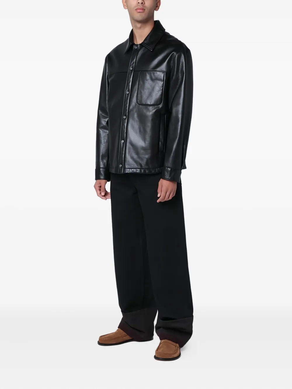 ジャケット・アウター Salvatore Santoro 10SS Faded Lambskin JK Salvatore Santoro Pocket Leather Jacket | Black | FARFETCH