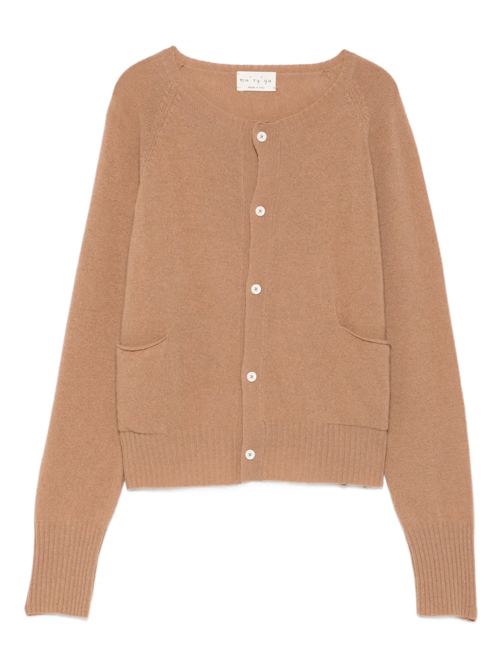 Ma'ry'ya pocket button-fastening cardigan - Toni neutri