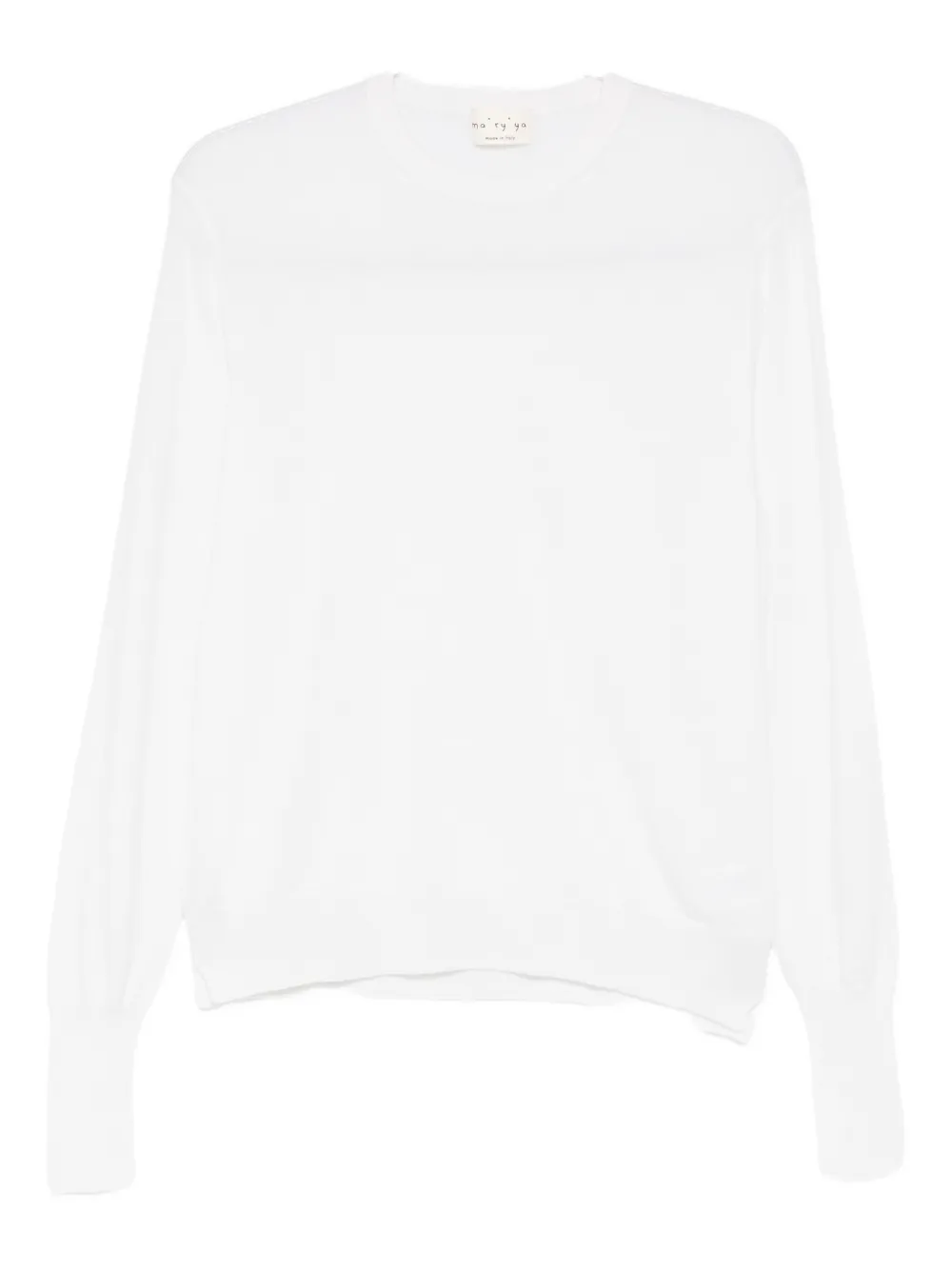Ma'ry'ya Crew Neck Sweater In White