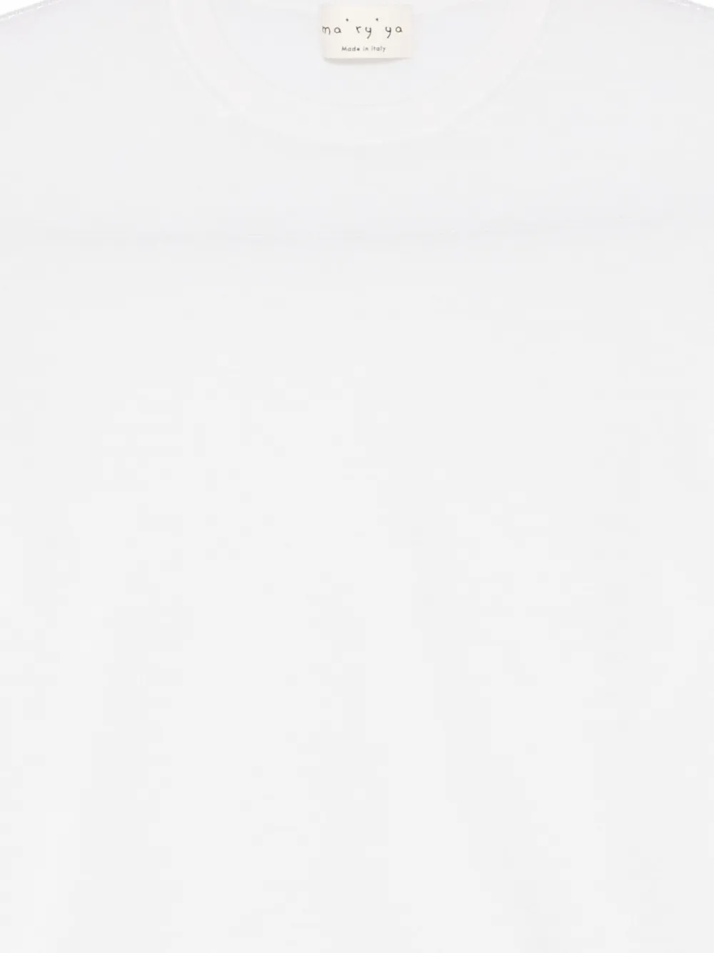 Ma'ry'ya Crew Neck Sweater In White