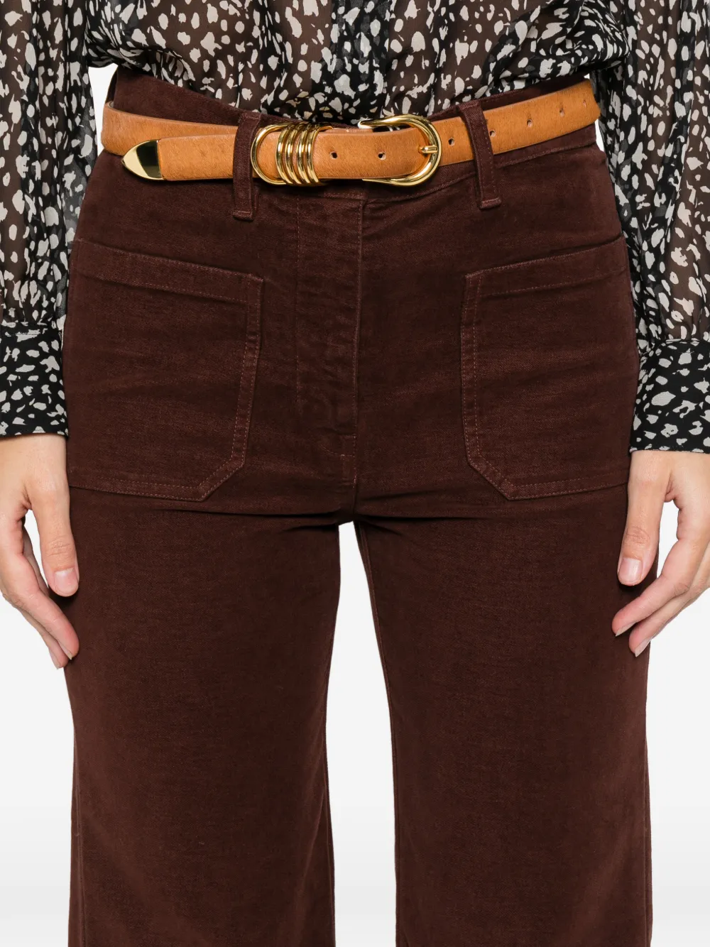 Nili Lotan Florence ribfluwelen broek Bruin