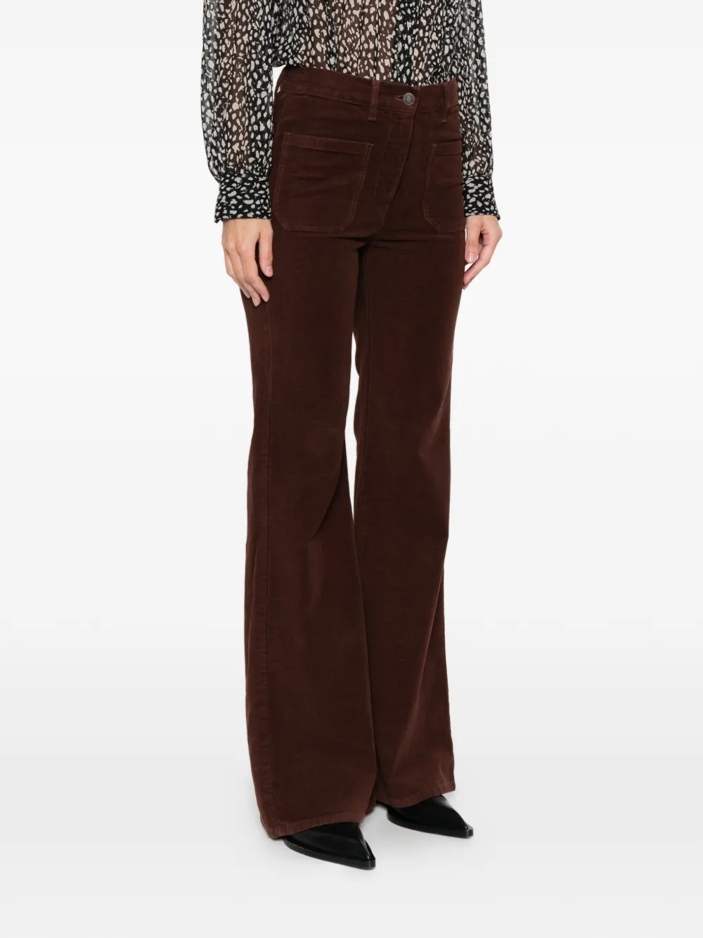 Nili Lotan Florence ribfluwelen broek Bruin