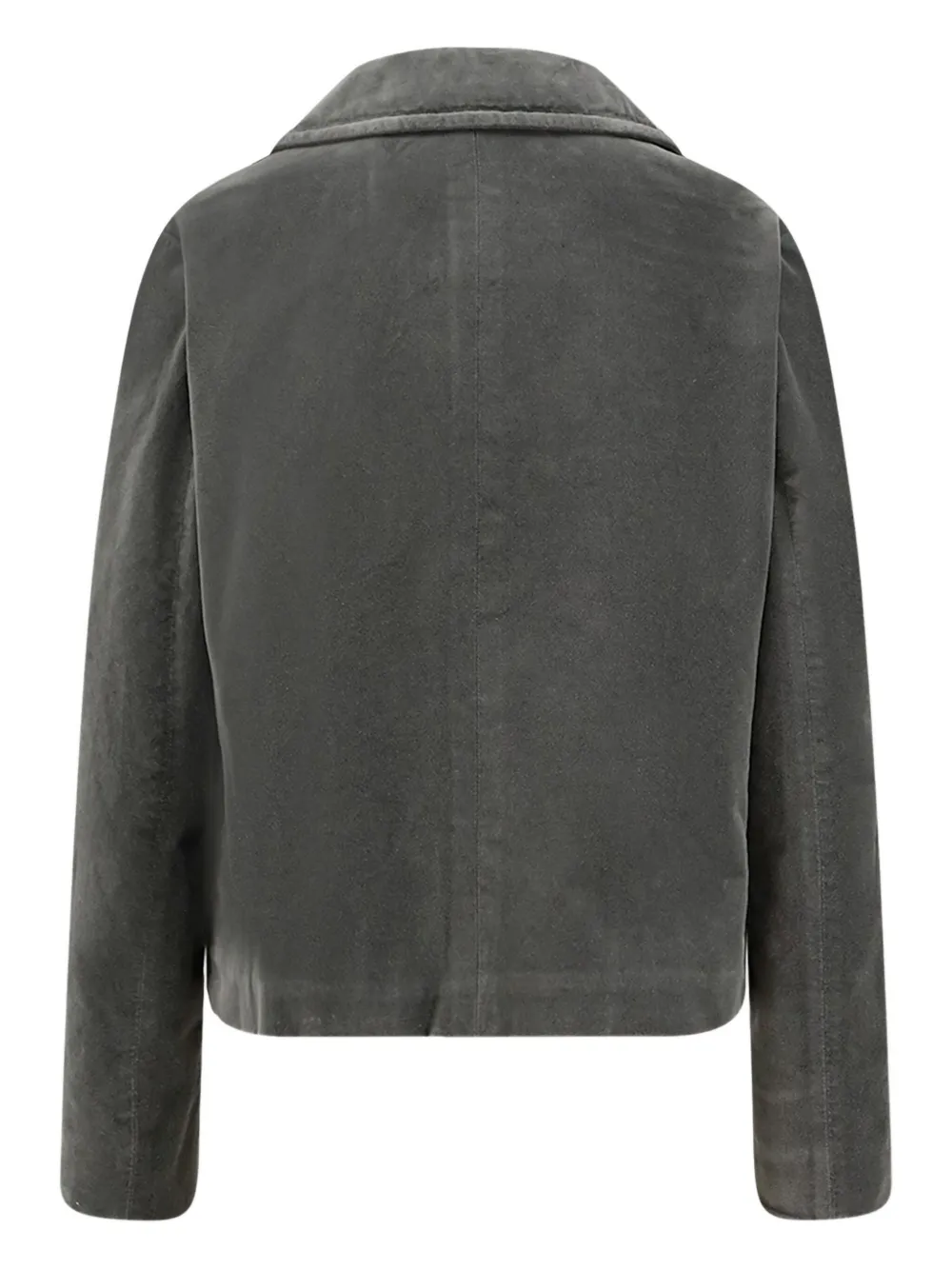 Aspesi Double-breasted Cotton Blazer In Gray