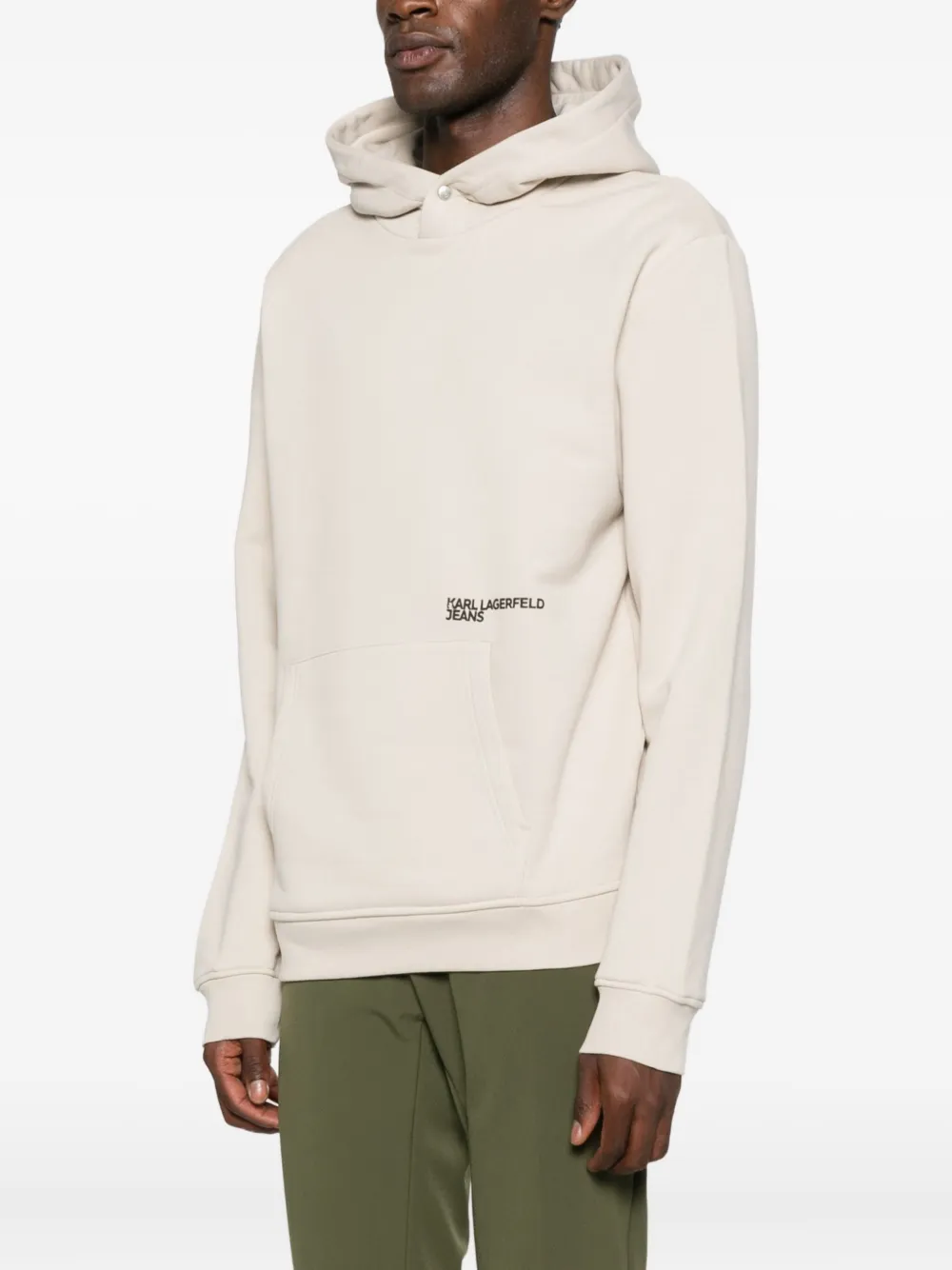 Karl Lagerfeld Jeans Hoodie met logoprint Beige