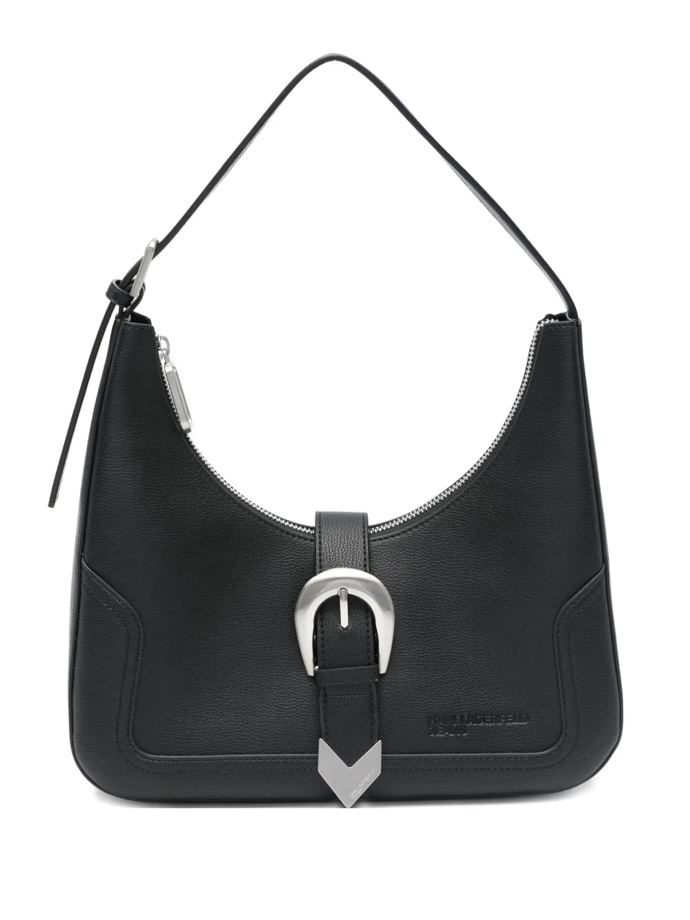 Karl Lagerfeld Jeans Buckle-detail Shoulder Bag In Black