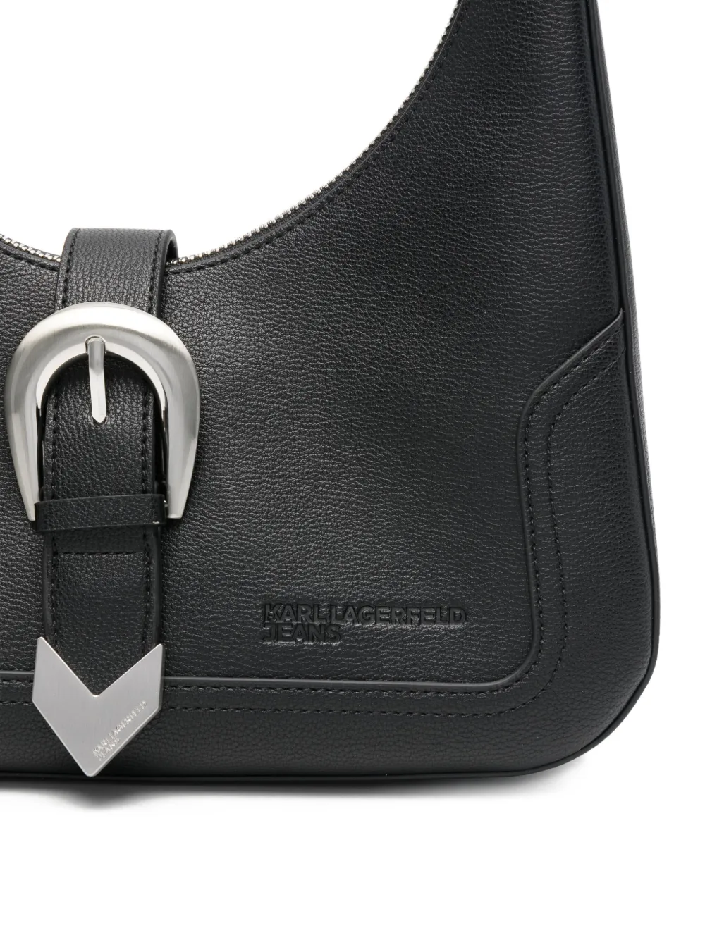 Karl Lagerfeld Jeans Schoudertas met gespdetail Zwart