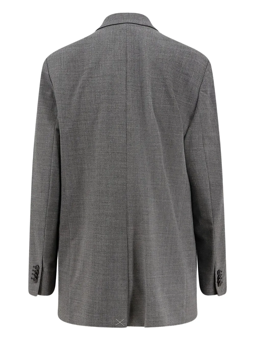 Aspesi Double-breasted Blazer In Gray