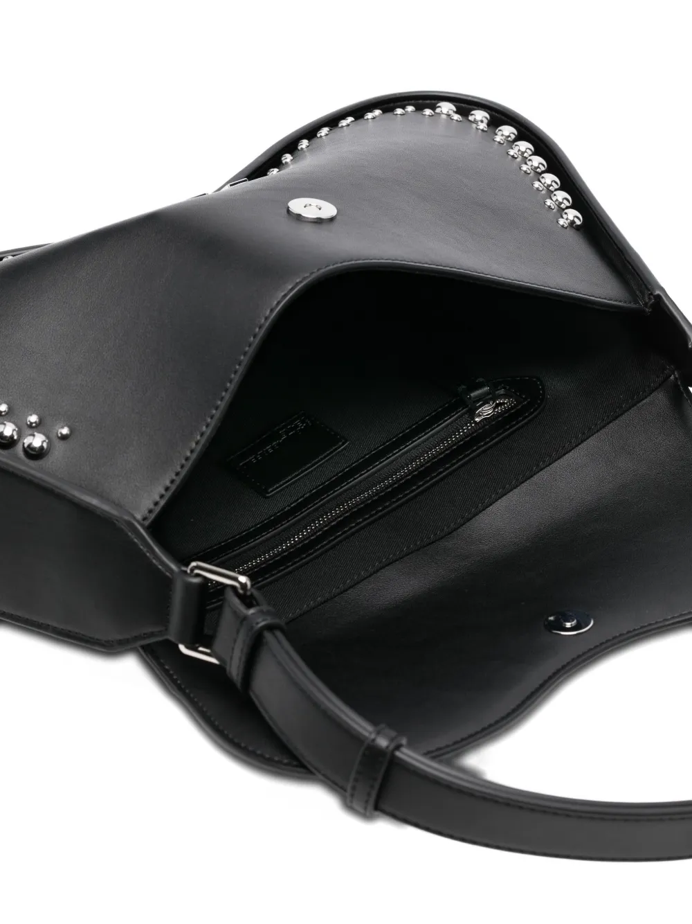 Karl Lagerfeld Jeans Studded Shoulder Bag In Black