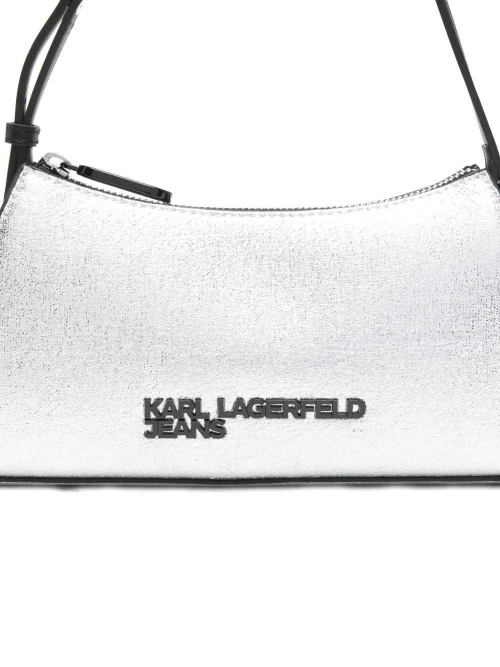 Karl Lagerfeld Jeans Zipped Shoulder Bag In Gray
