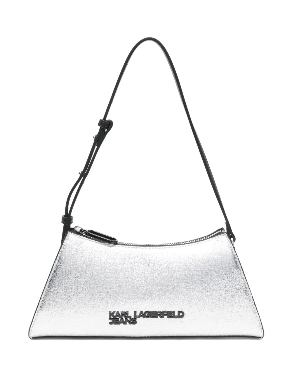 Karl Lagerfeld Jeans Zipped Shoulder Bag In Gray