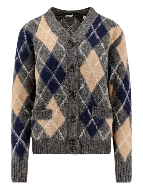 ASPESI argyle-pattern wool cardigan
