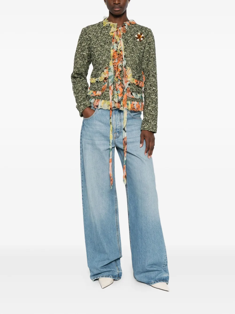 Dolce & Gabbana Pre-Owned 2000s floral-appliqué jacket | Image 2