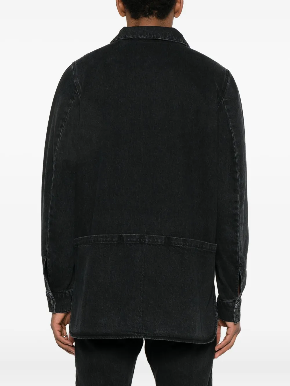 Nomen Nescio Buttoned Denim Jacket In Black