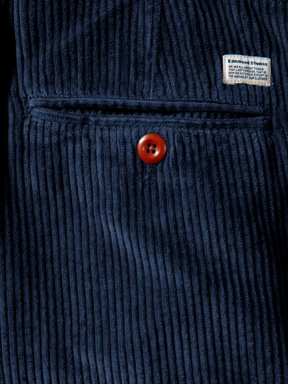 Dean Edmonds Corduroy Plain Trousers In Blue