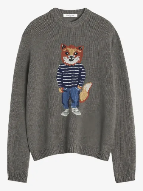 Maison Kitsuné fox graphic crewneck sweater