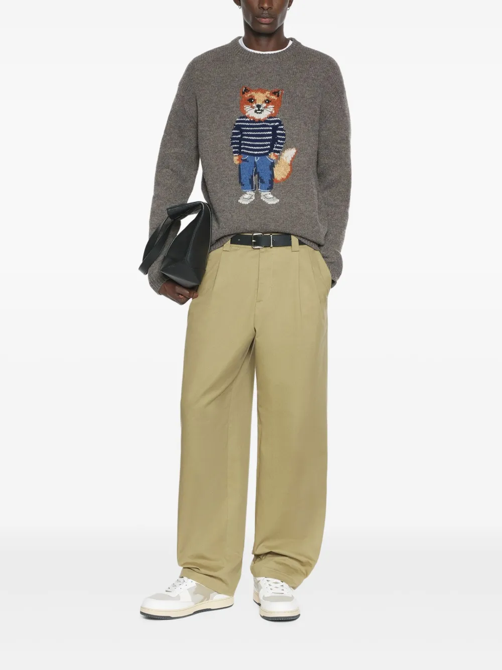 Maison Kitsuné fox graphic crewneck sweater | Jumpers | Image 2