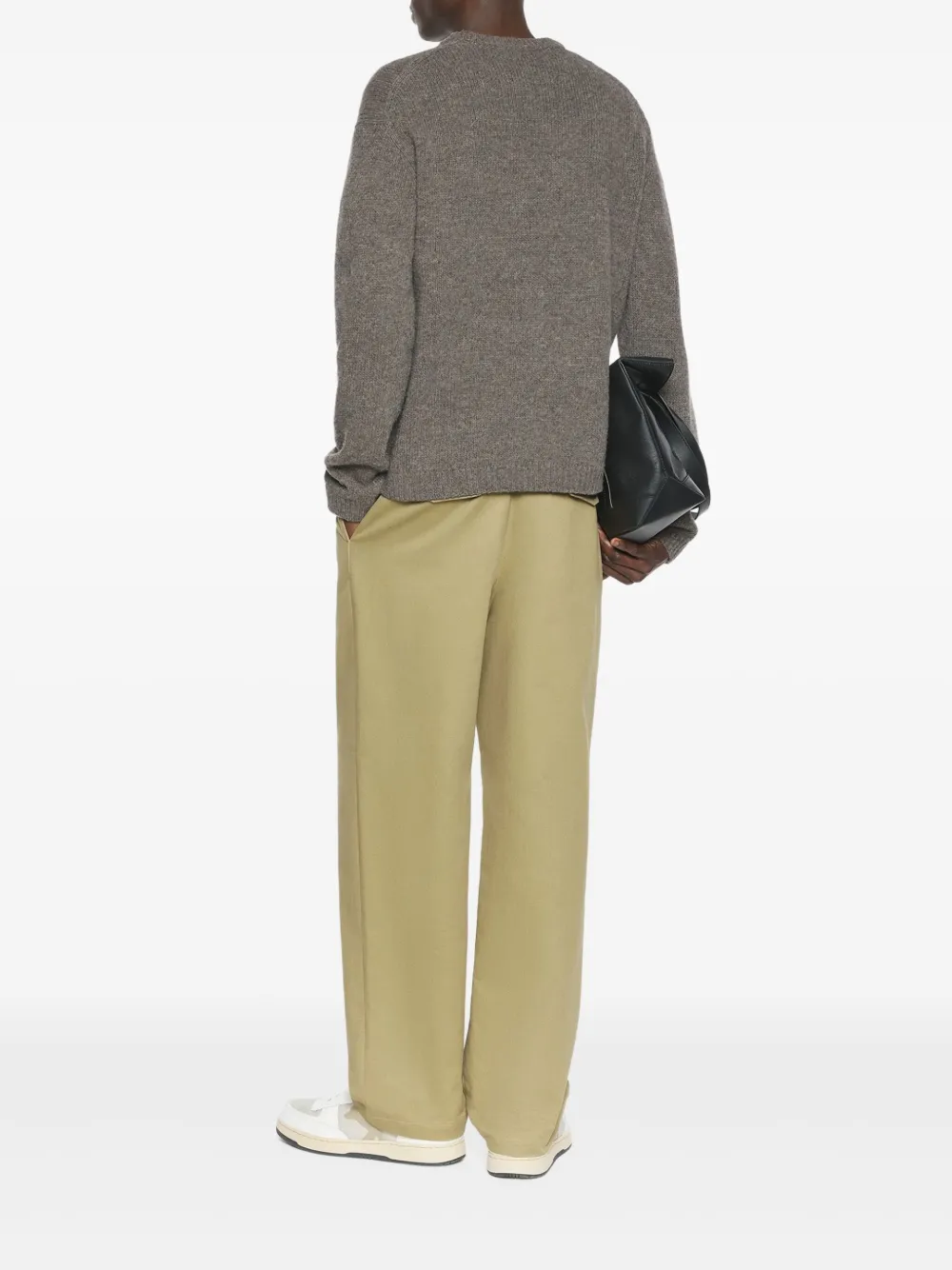 Maison Kitsuné Sweater met ronde hals en grafische vosprint Grijs