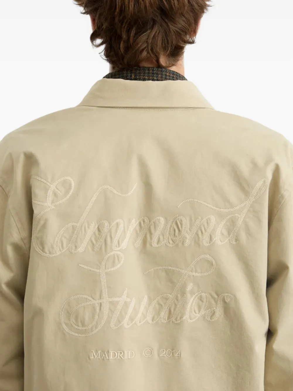 Dean Edmonds James Embroidered Overshirt In Neutral