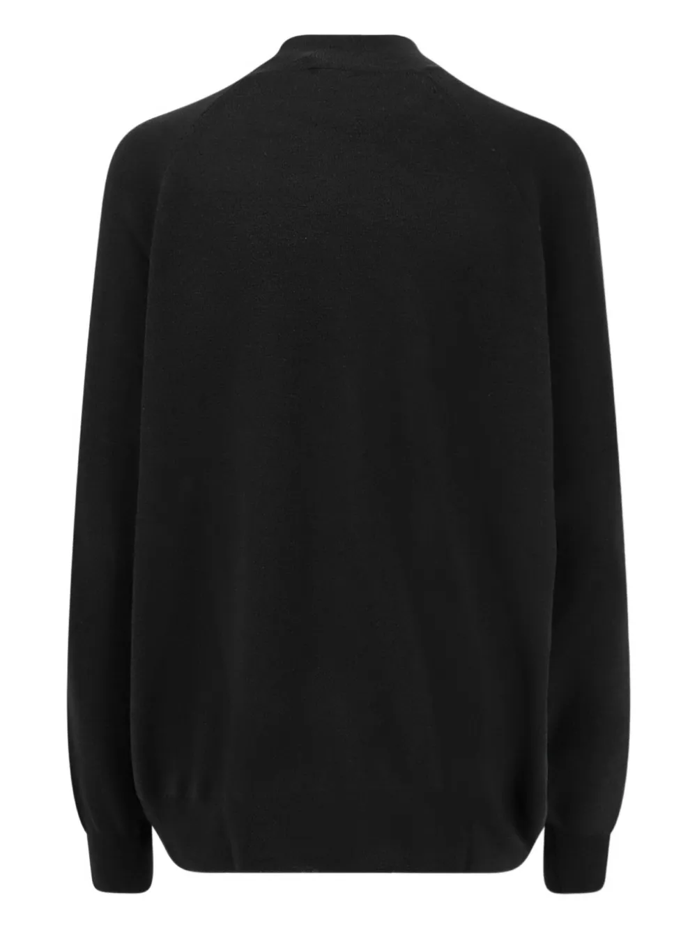 Aspesi High-neck Virgin Wool Sweater In Black