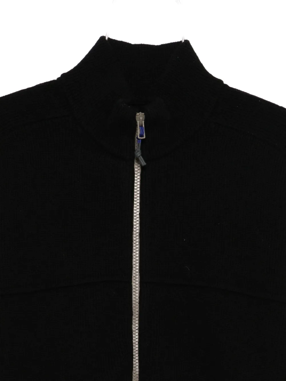 Gr10k High Collar Jacket With Ribbed Cuffs And Hem In Black