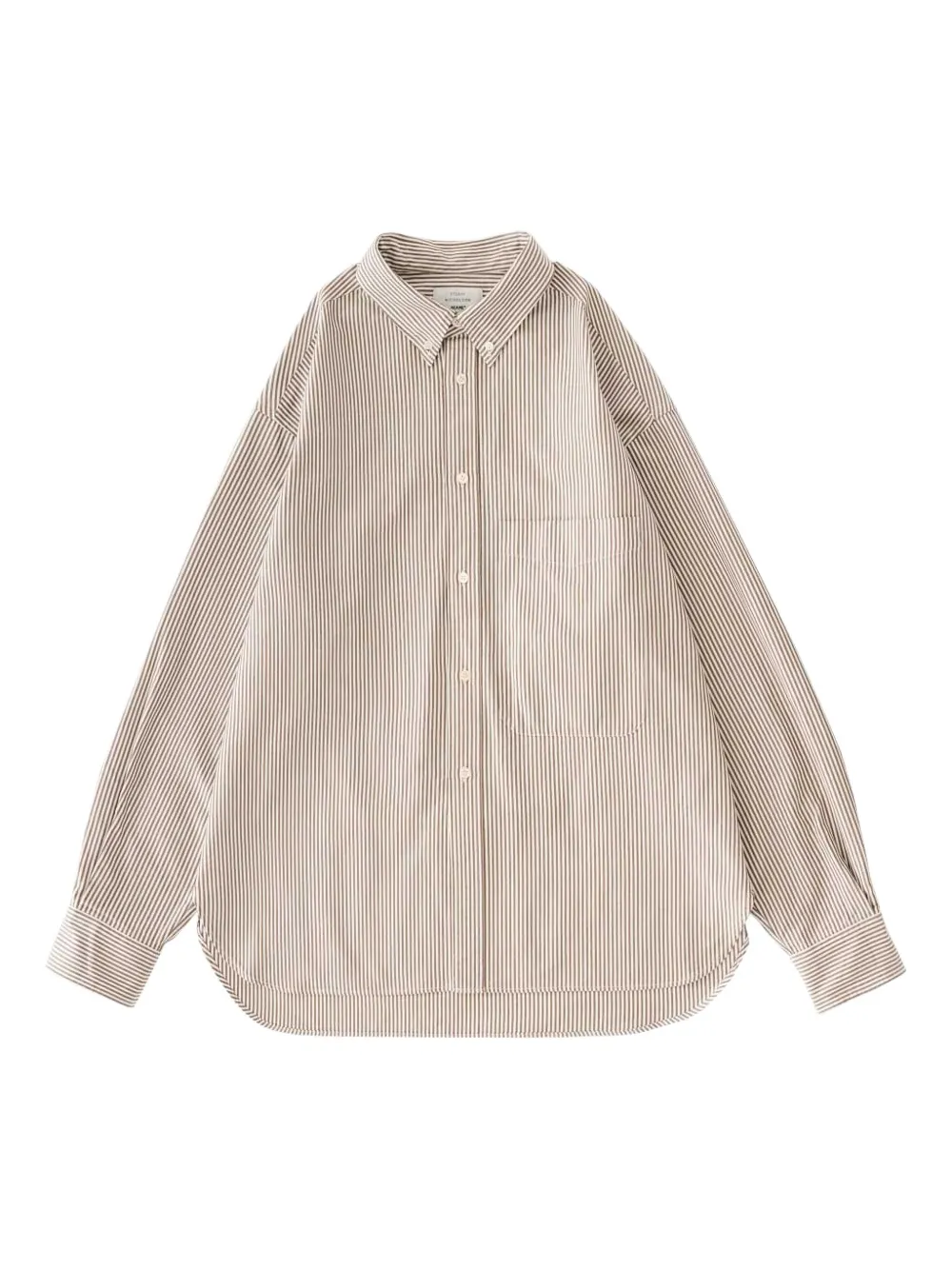 Studio Nicholson xBEAMS Plus button-down striped shirt | White | Image 1