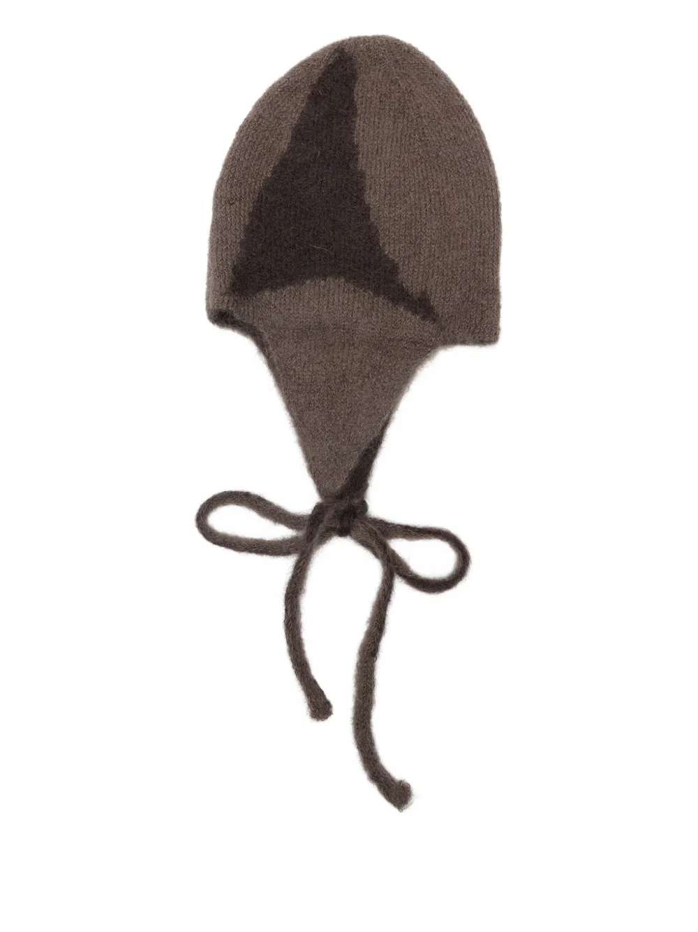 Roa Tie Mohair Beanie In Brown