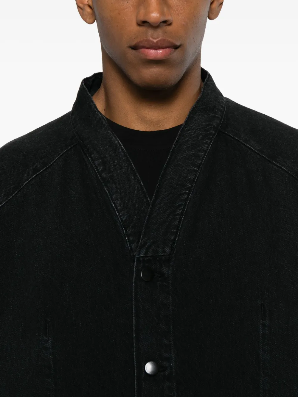Nomen Nescio Denim jas met raglan mouwen Zwart
