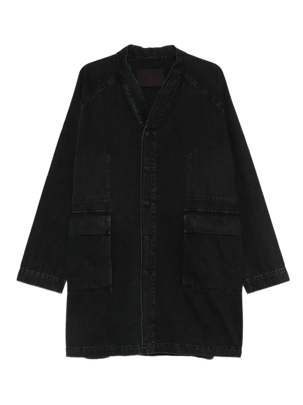 Nomen Nescio abrigo de mezclilla con mangas raglán | negro | Image 1