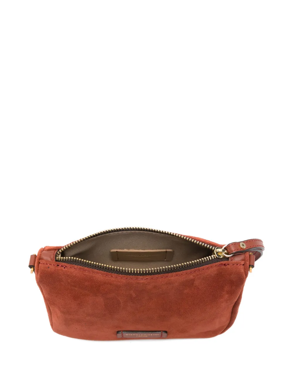 Gianni Chiarini Suede Crossbody Bag In Burgundy