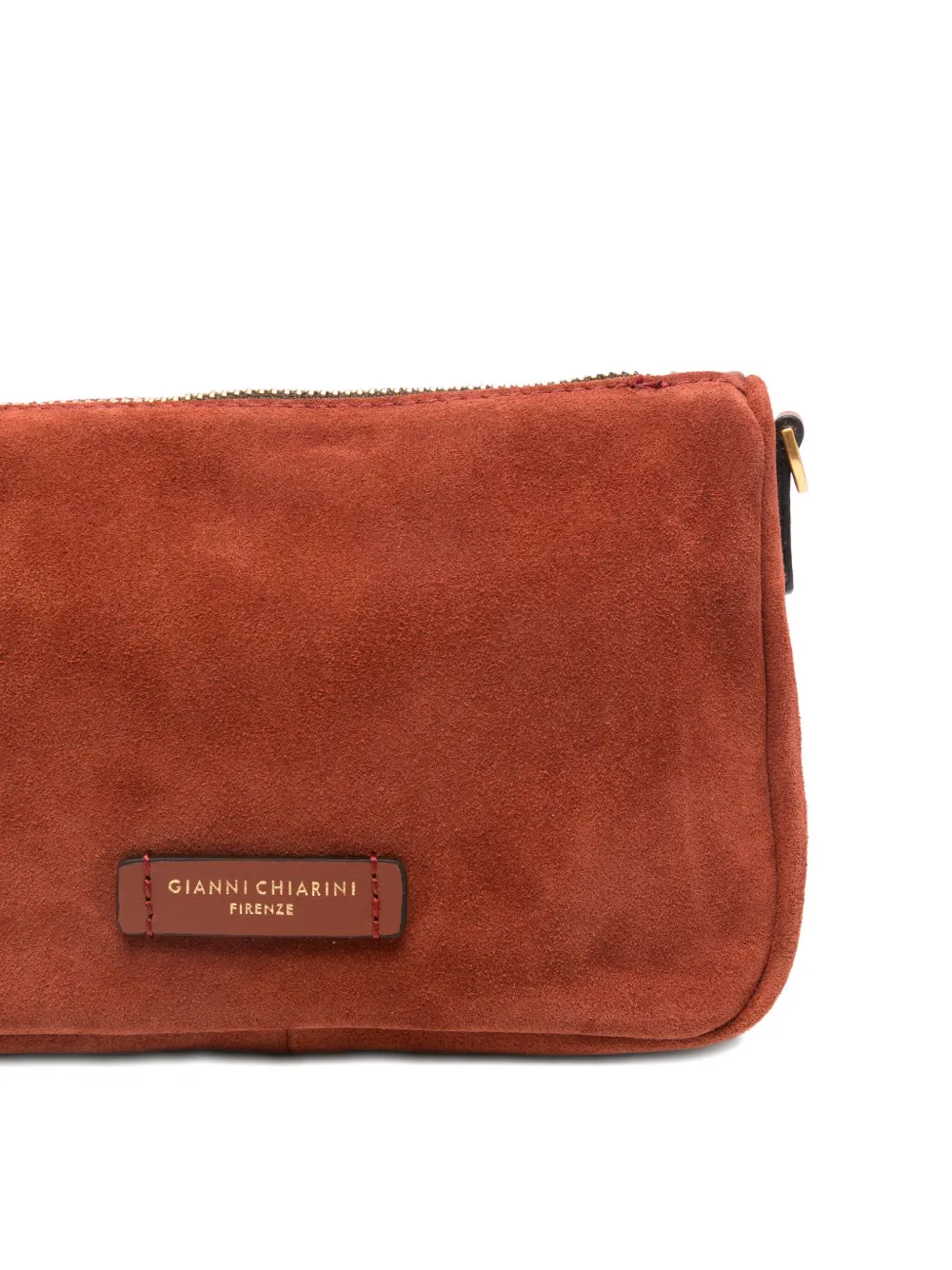 Gianni Chiarini Suede Crossbody Bag In Burgundy