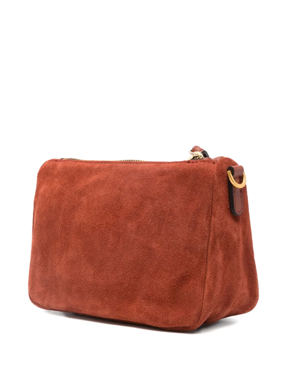 Gianni Chiarini Suede Crossbody Bag In Burgundy