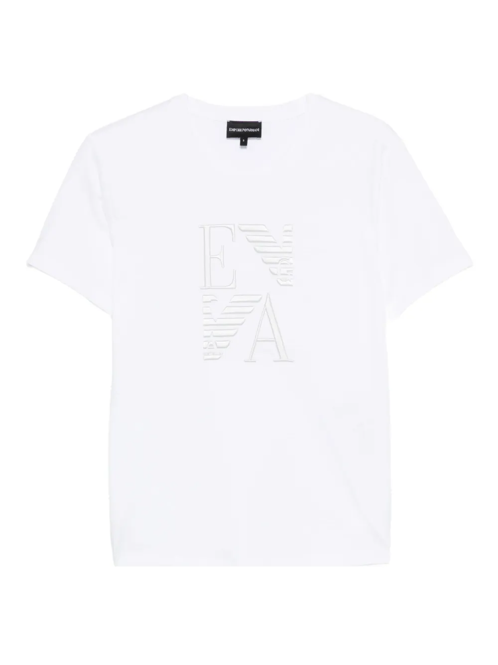 Emporio Armani logo-embroidered T-shirt - Bianco