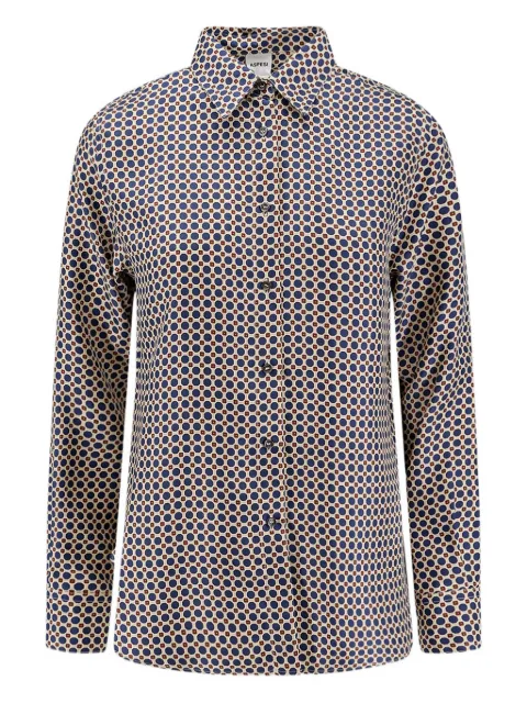 ASPESI geometric-pattern silk shirt 