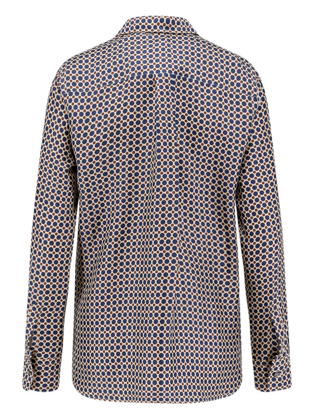 ASPESI geometric-pattern silk shirt - Blauw