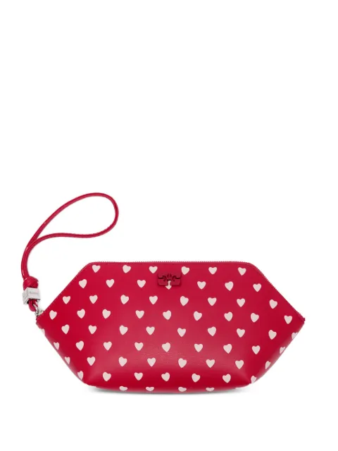 GANNI cartera con corazones estampados