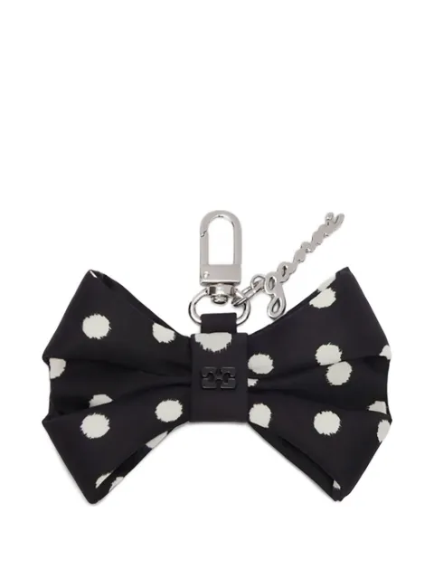 GANNI polka dot-bow keyring