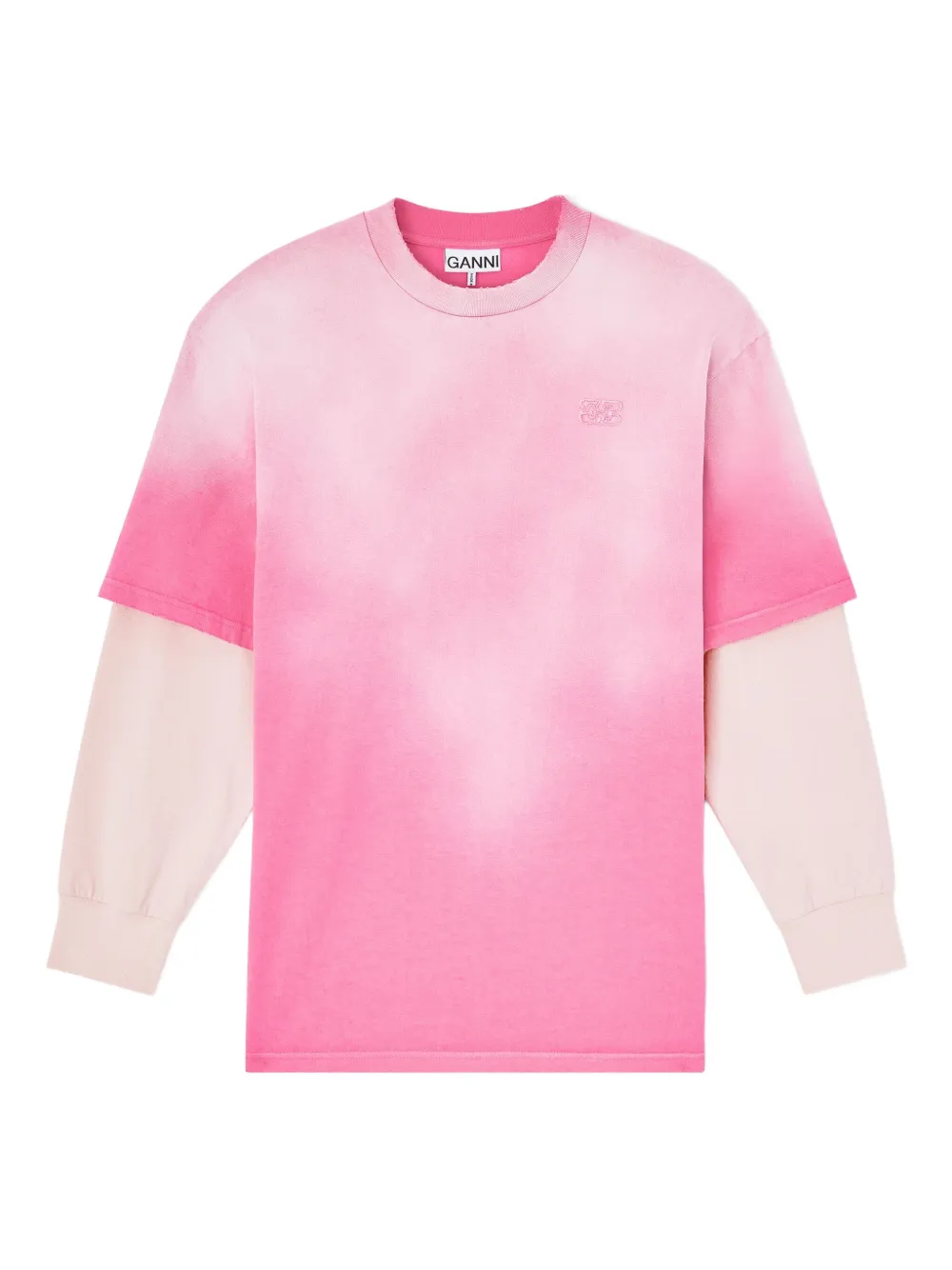 GANNI T-shirt con logo - Rosa