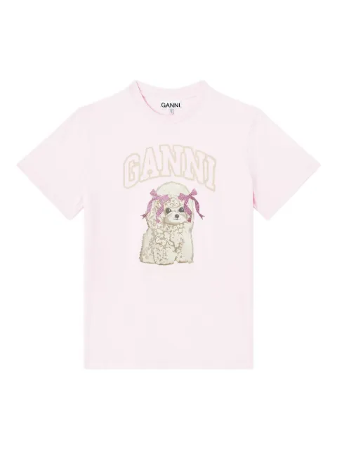 GANNI round-neck T-shirt
